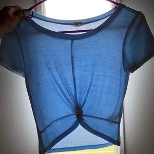 GARAGE KNOT FRONT CROPPED TEE!!